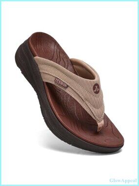 Women's Orthotic Platform Flip Flop Arch Support Recovery Walking Sandal
